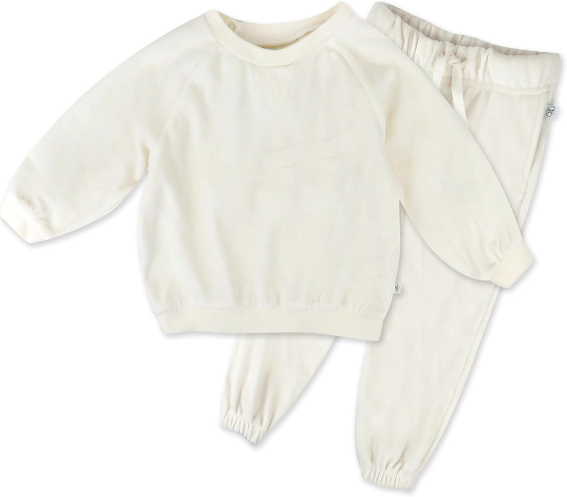 HONESTBABY Velour Pullover Hoodie and Zip Front Sweatshirt and Jogger Sweatpants Set | Amazon (US)