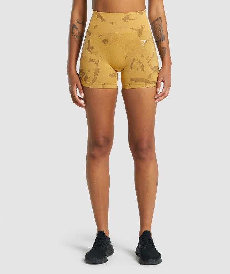 Gymshark Adapt Camo Seamless Shorts - Savanna | Yellow | Gymshark (Global)