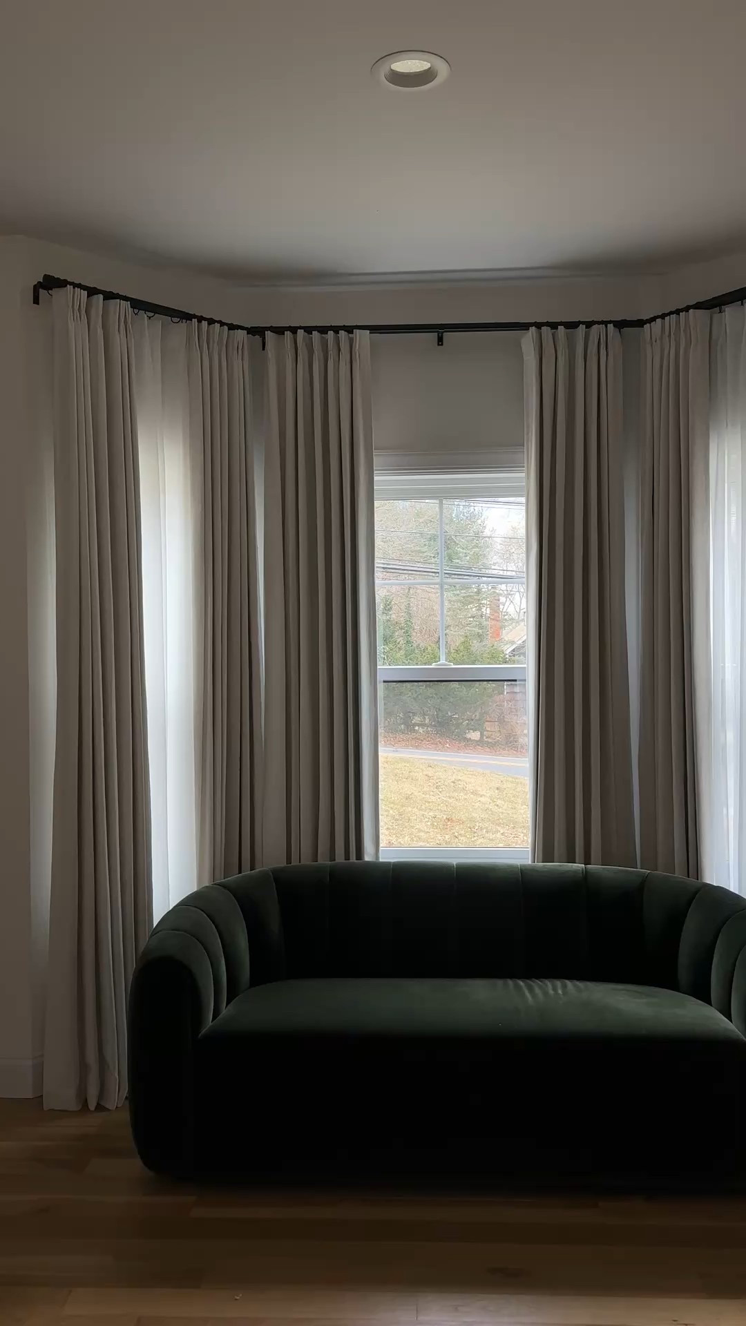 Great room curtain details ✨

6 pleated panels with 3 sheer panels 

#LTKHoliday #LTKHome #LTKFindsUnder100