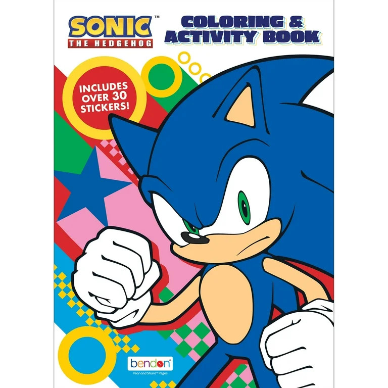 Sonic the Hedgehog Coloring and Activity Book with Stickers, 32 Pages by Bendon, Paperback ISBN: ... | Walmart (US)