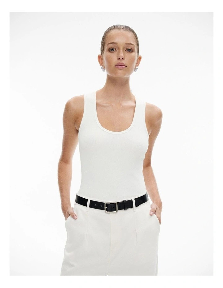 WitcheryScoop Rib Tank in Fresh White | Myer