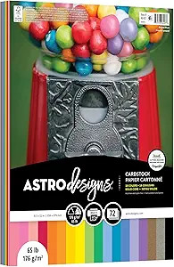 Neenah Astrodesigns Cardstock Pack 8.5"X11" 72/Pkg - 18 Bold & Vivid Colors | Amazon (US)