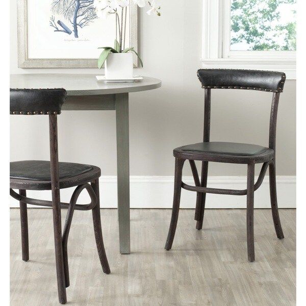 Safavieh Country Classic Dining Kenny Antique Black Dining Chairs (Set of 2) | Bed Bath & Beyond