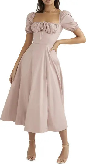 Tallulah Puff Sleeve Midi Dress | Nordstrom