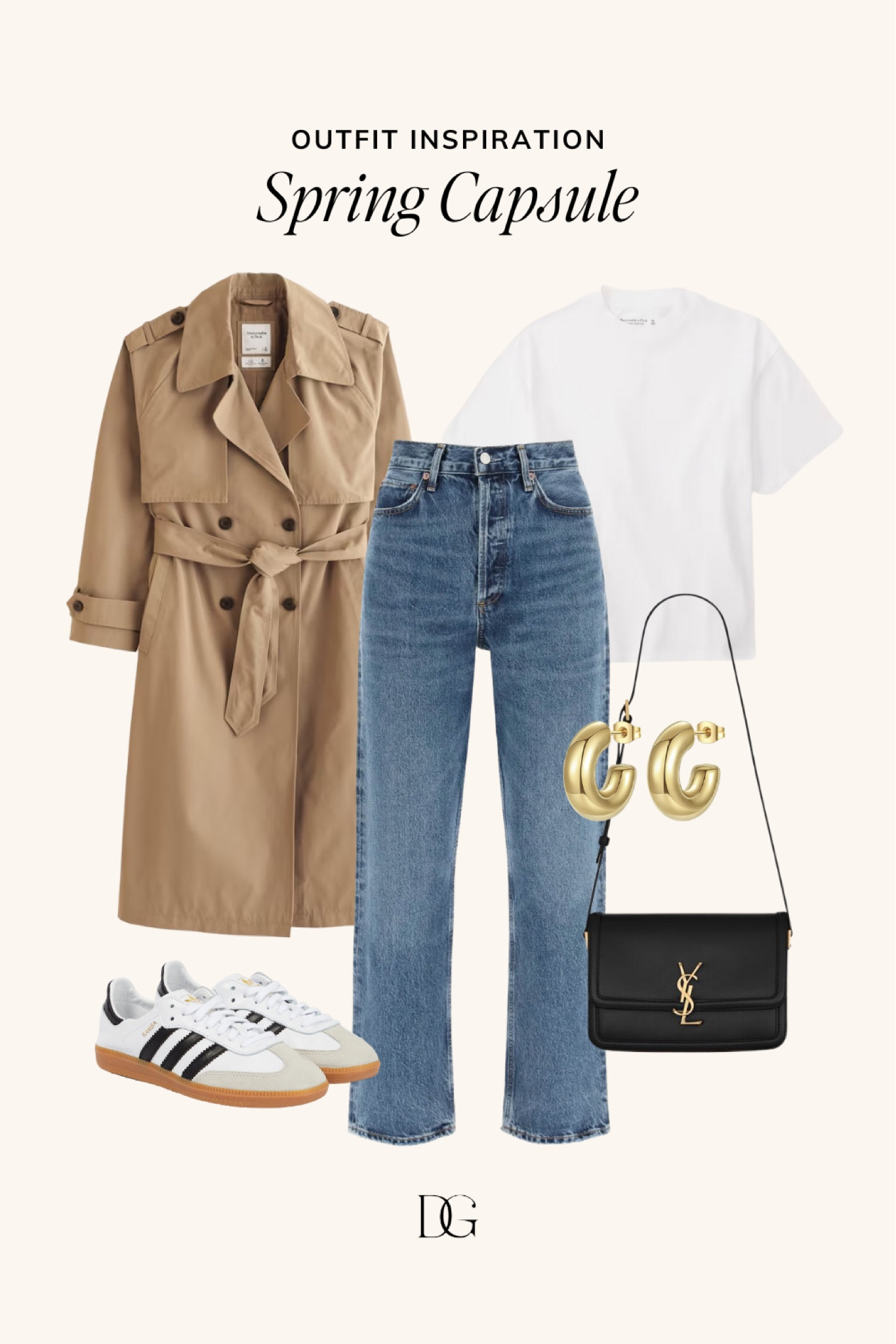 Spring Capsule Wardrobe for 2024 // Capsule wardrobe, spring outfits, spring outfit, spring staples, spring fashion, elevated spring outfit, casual spring outfit, simple spring outfit, neutral spring outfit, trench coat, adidas samba outfit 

#LTKSeasonal #LTKfindsunder100 #LTKstyletip