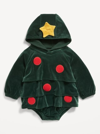 Unisex &amp;quot;Holiday Tree&amp;quot; Costume Hooded One-Piece Romper for Baby | Old Navy (US)
