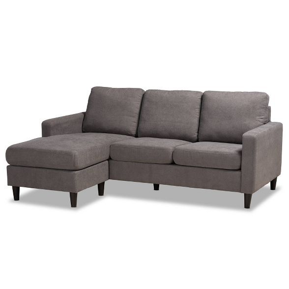 Miles Fabric Sectional Sofa with Left Facing Chaise - Baxton Studio | Target