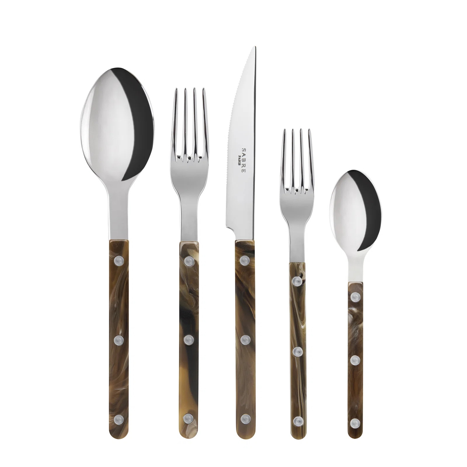 Bistrot Buffalo 5 - Piece Stainless Steel Flatware Set - Service for 1 | Perigold