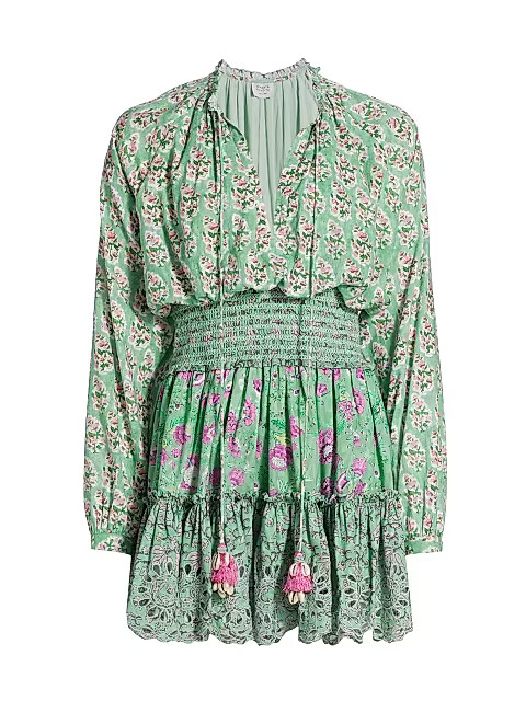 Cotton Floral Minidress | Saks Fifth Avenue