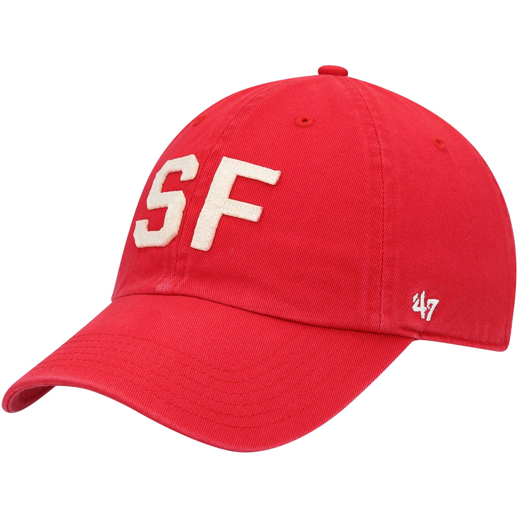 San Francisco 49ers '47 Women's Finley Clean Up Adjustable Hat - Scarlet | Lids