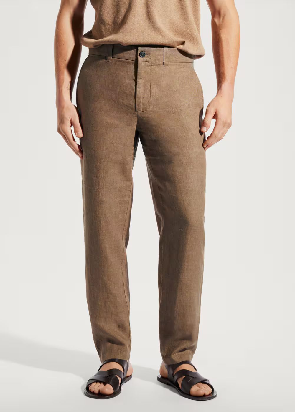 Slim fit 100% linen trousers | MANGO (US)
