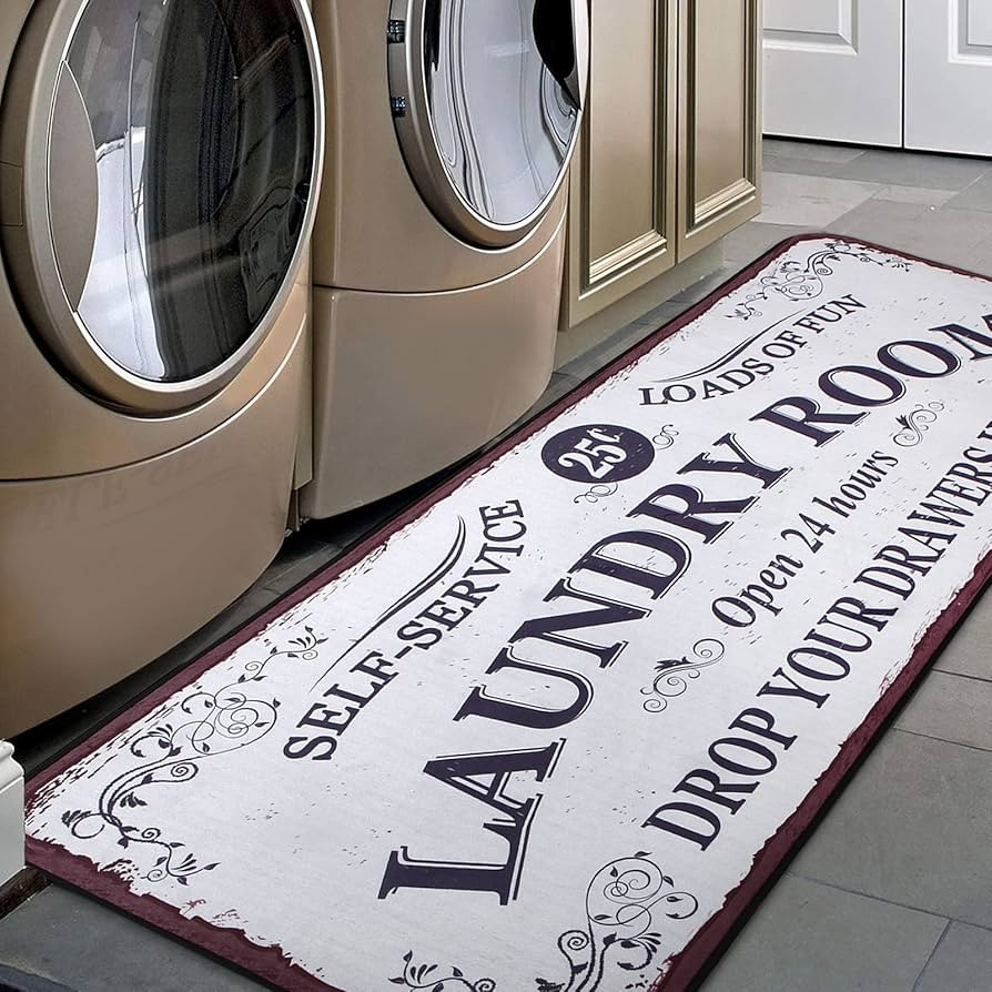 Laundry Room Long Mat Area Rug Non-Slip Floor Mat Waterproof Farmhouse Carpet for Kitchen 40" x 2... | Amazon (US)