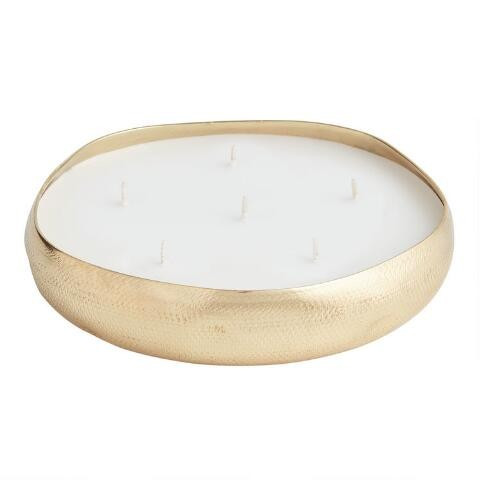 Hammered Metal 5 Wick Citronella Candle | World Market
