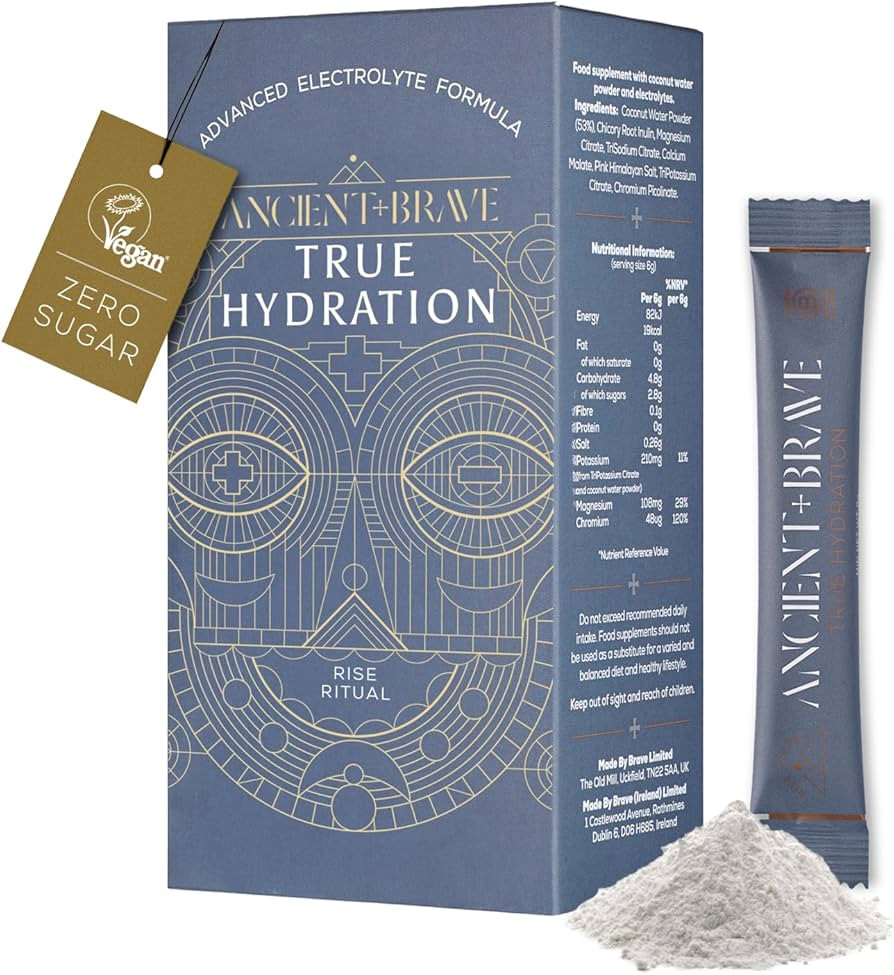 Ancient + Brave True Hydration - Electrolyte Powder 15 x 6g Sachets - Magnesium, Potassium, Chrom... | Amazon (UK)