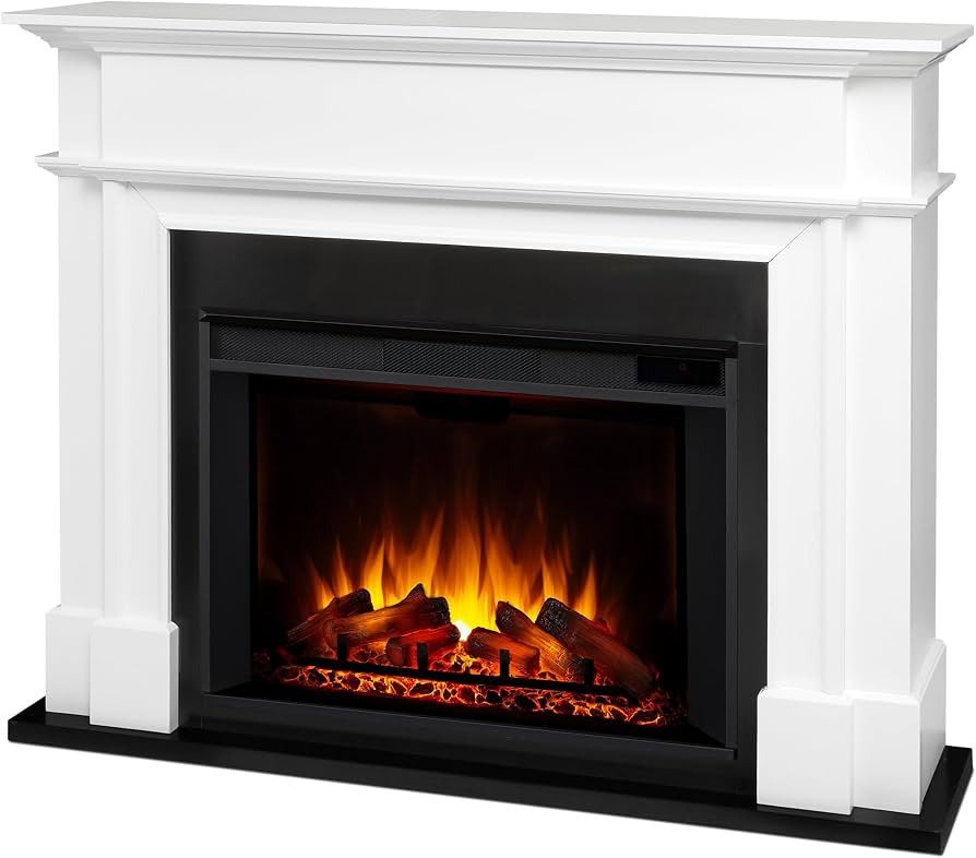 Real Flame Harlan 55\u201d Electric Fireplace with Mantel for Living Room or Bedroom, Replaceable... | Amazon (US)
