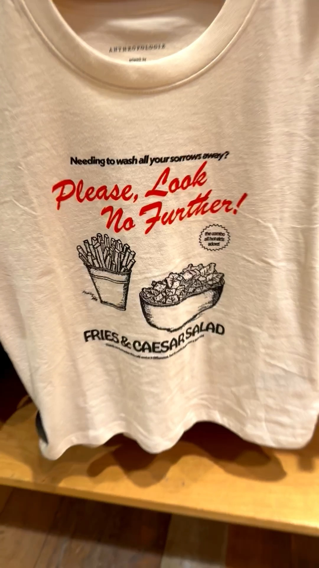 The perfect girl dinner on a shirt.  French fries and Caesar Salad.

#LTKfoodie #LTKselfcare #LTKdayinmylife