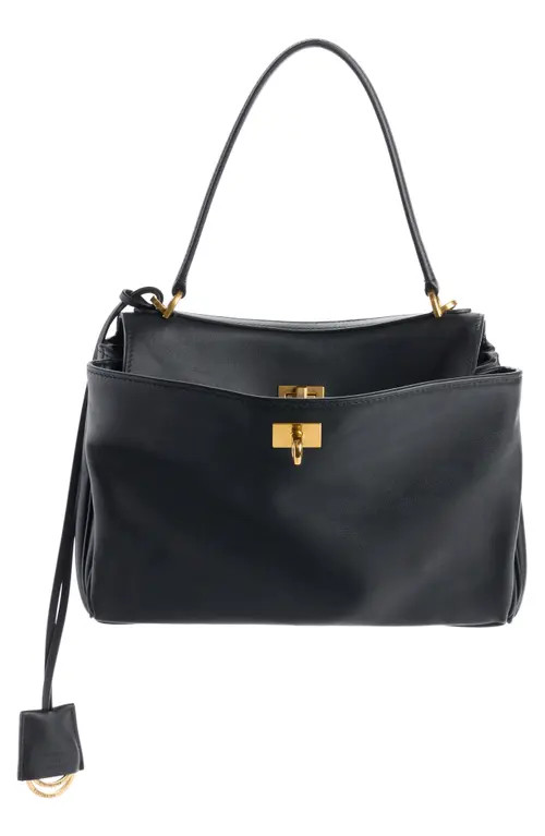 Balenciaga Mini Rodeo Leather Top Handle Bag in 1000 Black at Nordstrom | Nordstrom