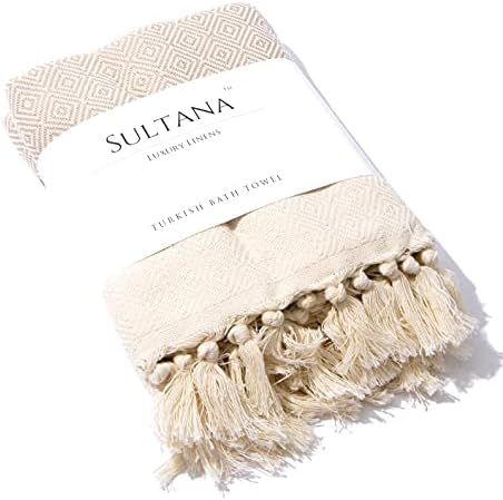 Sultana Luxury Linens - Turkish Bath Towel Set of 1 | 100% Turkish Cotton | Decorative Bathroom T... | Amazon (CA)