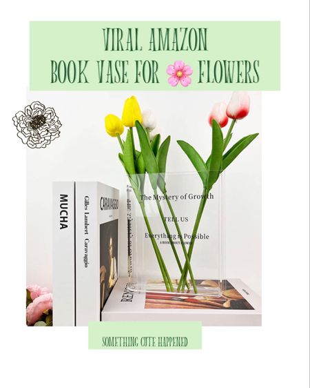 Clear book case book vase for flowers
It’s on sale, too

#LTKunder50 #LTKstyletip #LTKFind
