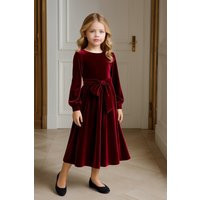 Velvet Flower Girl Dress, Baby Burgundy Toddler Dress | Etsy (US)