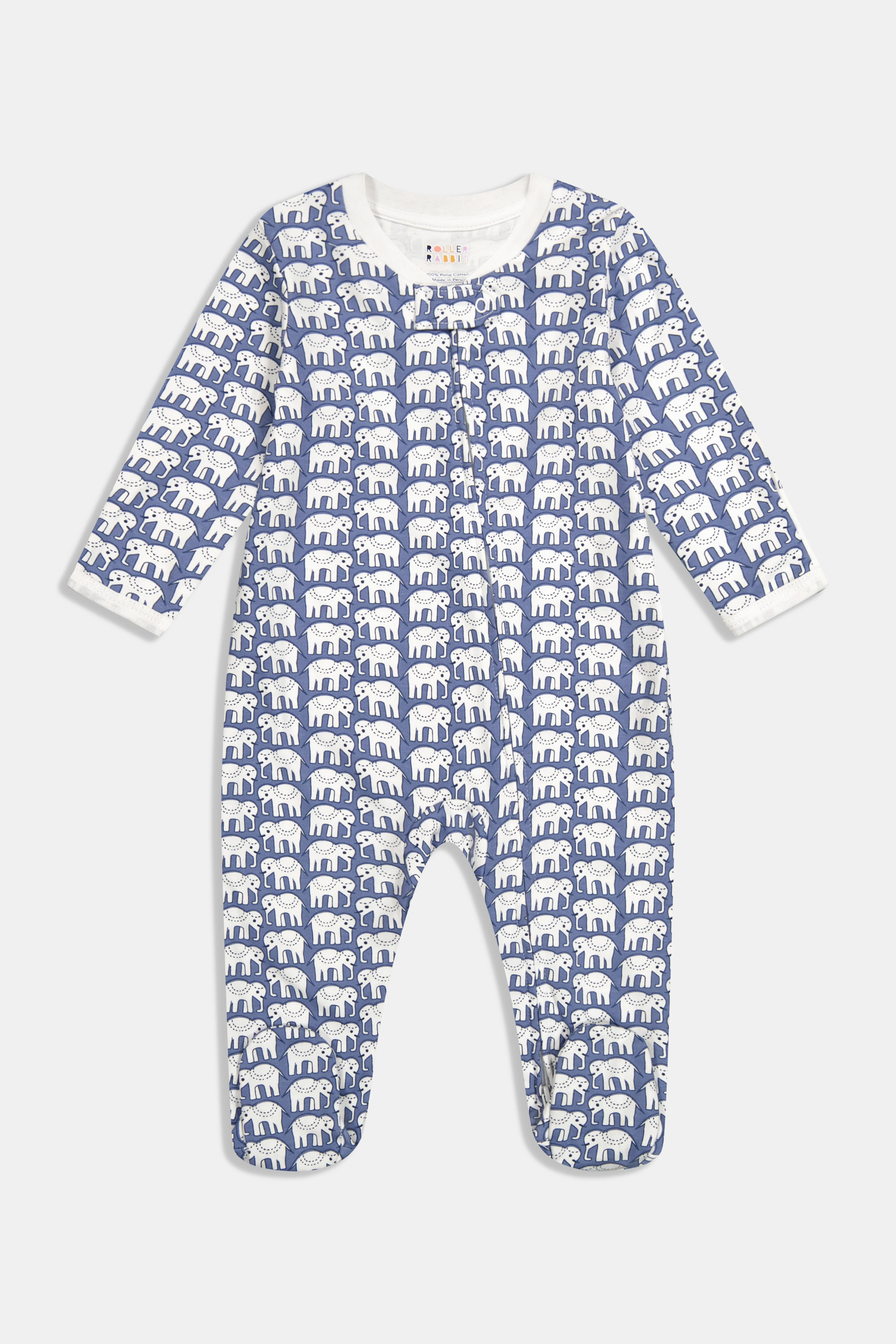 Infant Hathi Zipper Footie | Roller Rabbit | Roller Rabbit