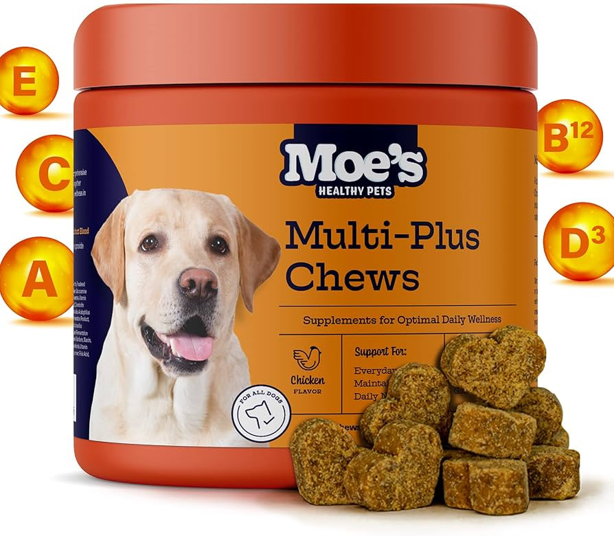 Moe’s 5-in-1 Essential Dog Multivitamin -Supports Dog's Heart, Immunity, Skin, Coat, & Overall ... | Amazon (US)
