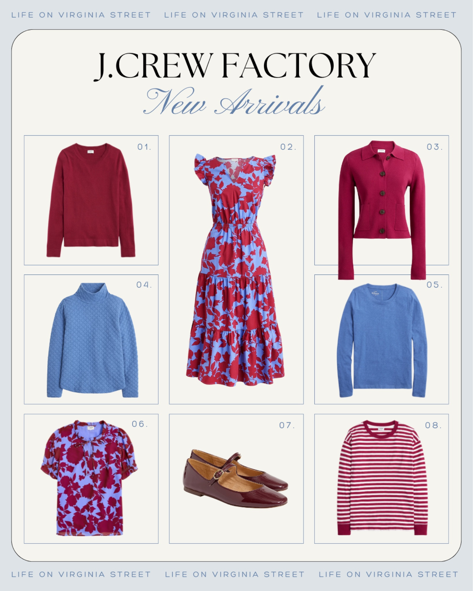 Loving these fall outfit new arrivals from J Crew Factory! These early fall pieces are in the prettiest shades of wine and periwinkle colors and includes a floral dress, floral top, Mary Jane ballet flats, quilted turtleneck, cozy sweaters and more! And they’re all on sale today!
.
#ltksalealert #ltkseasonal #ltkfindsunder50 #ltkfindsunder100 #ltkstyletip #ltkworkwear #ltkover40 #ltkmidsize #ltkshoecrush

#LTKFindsUnder50 #LTKWorkwear #LTKSaleAlert