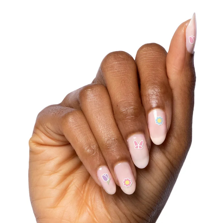 Olive & June Nail Art Stickers, Easter Flowers & Butterflies, Multi-color, 36 Count - Walmart.com | Walmart (US)