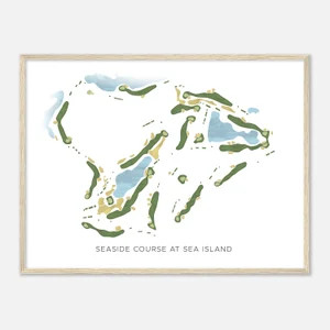 Seaside Course At Sea Island, Georgia - Modern Watercolor Map | Golfer Gift, Golf Wall Art, Golf ... | Etsy (Global)