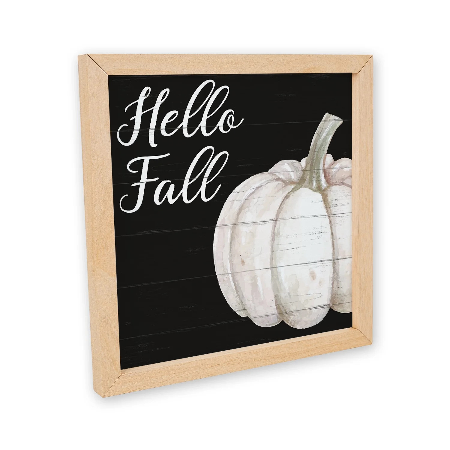 Hello Fall White Pumpkin Wood Sign, Fall Décor, Decorative Signs, Seasonal Décor Made in USA 10... | Walmart (US)