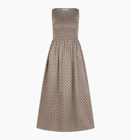 The Cosima Nap Dress - Chocolate Circular Lattice | Hill House Home US