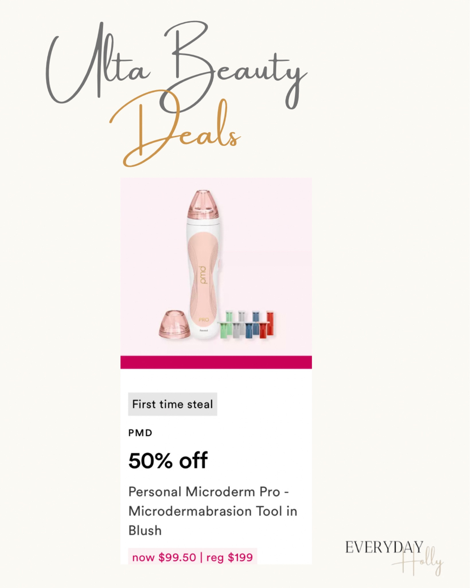 Ulta 21 days of beauty deal! PMD personal microdermabrasion tool! I have this and I love it!￼

#LTKbeauty #LTKsalealert #LTKunder100