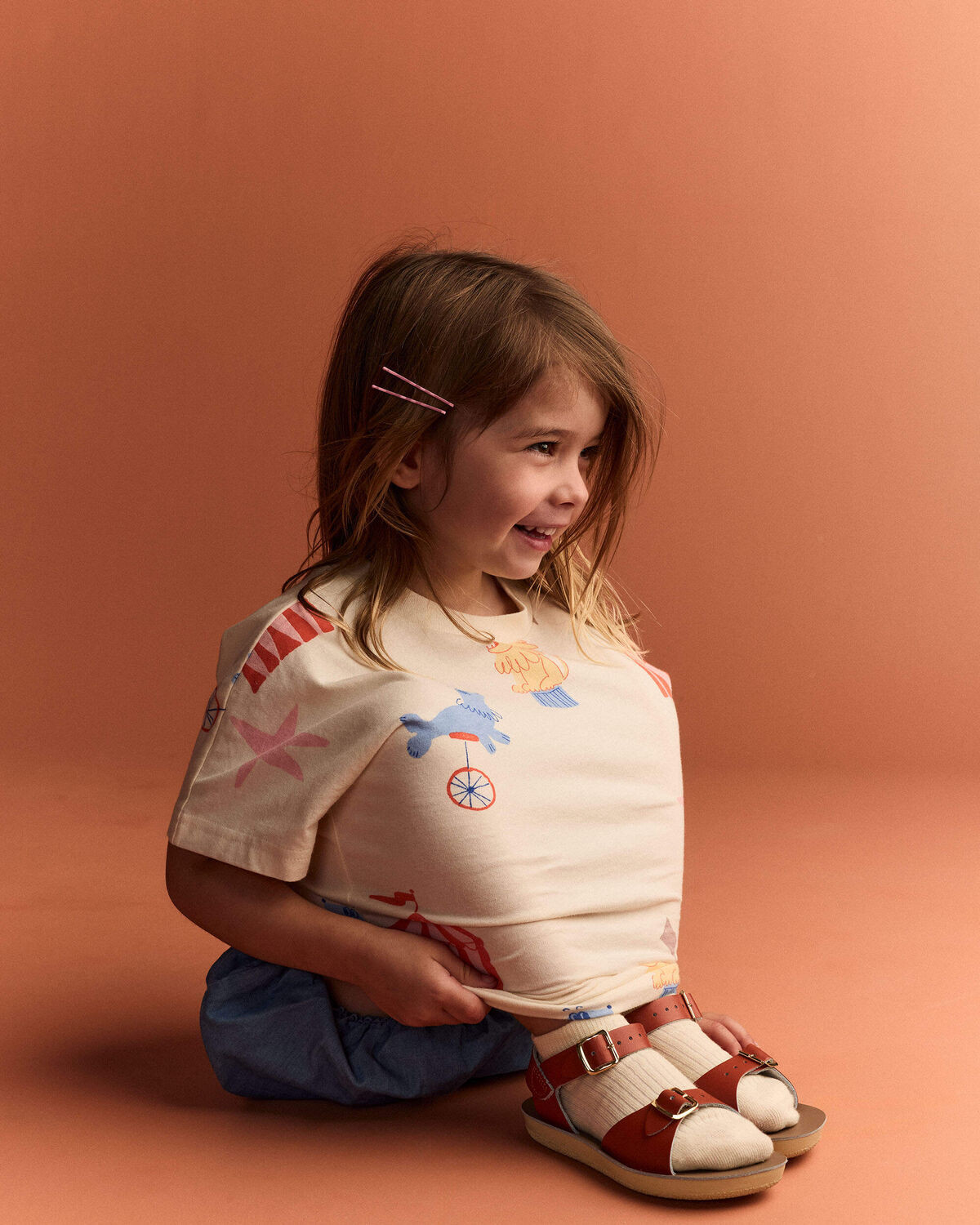 Toddler Dolman Tee in Circus Print - Cream - Otter Avenue | Carter's | Carter's Inc