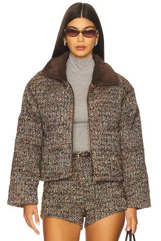 Line & Dot Clyde Puffer Jacket in Brown Multi from Revolve.com | Revolve Clothing (Global)