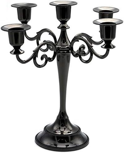 Tidelence 5-Candle Metal Candelabra Candlestick 10.6 inch Tall Candle Holder Wedding Event Candel... | Amazon (US)