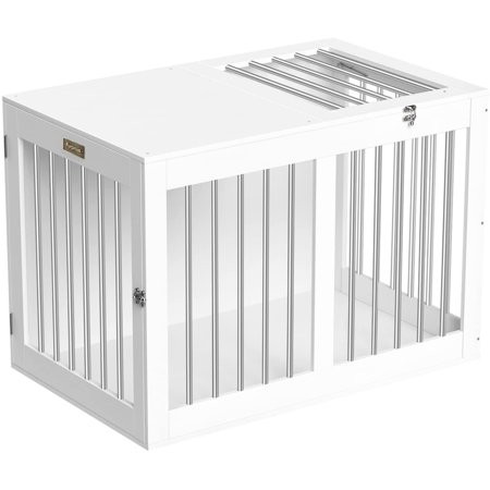 Furpezoo Dog Crate Modern Wooden Dog Kennel Furniture End Table White | Walmart (US)