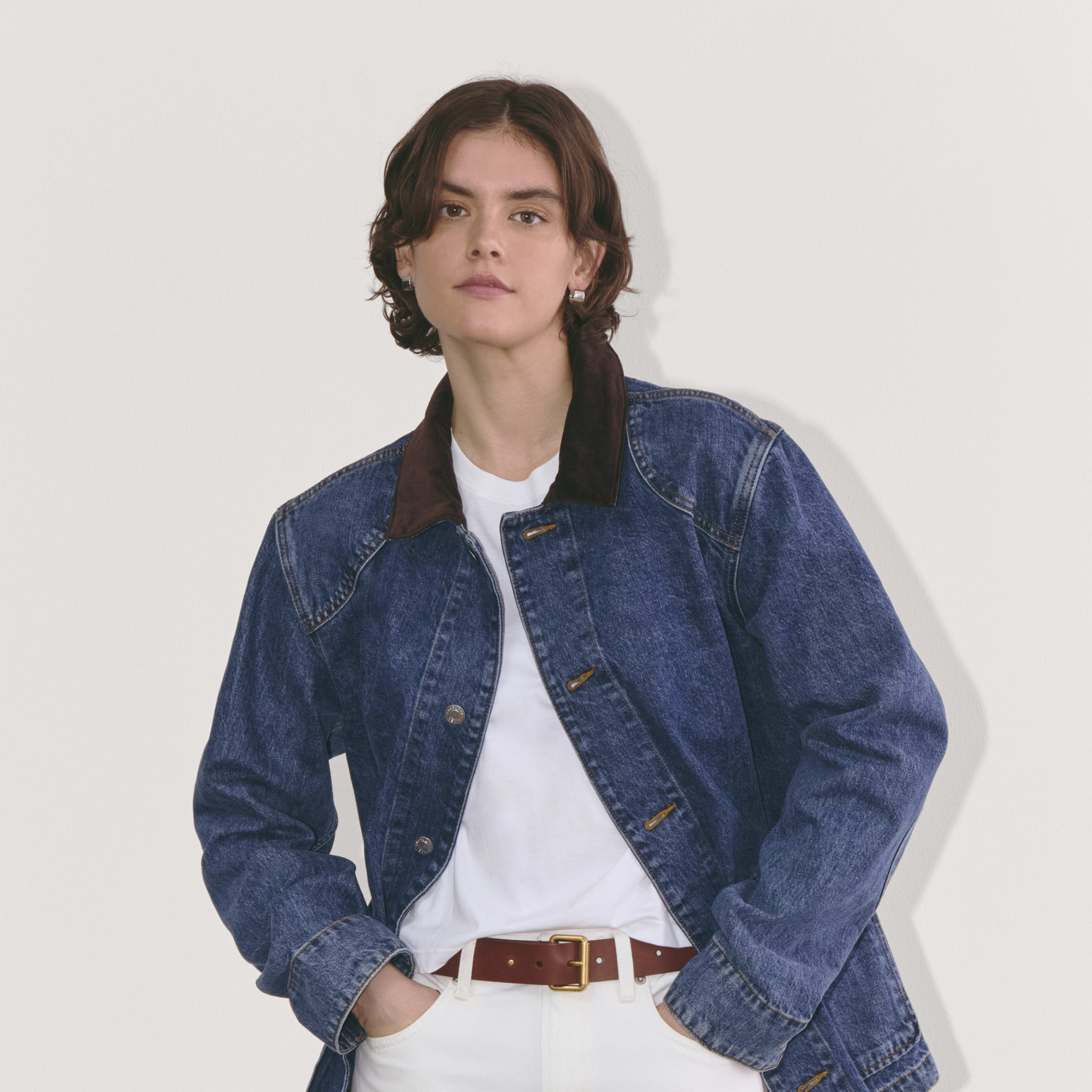 Women's Unisex Denim Ranch Jacket by Everlane in Deep Atlantic, Size XXL | Everlane