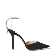 Black Suede Pumps with Crystal Embellishment | Jimmy Choo (US)