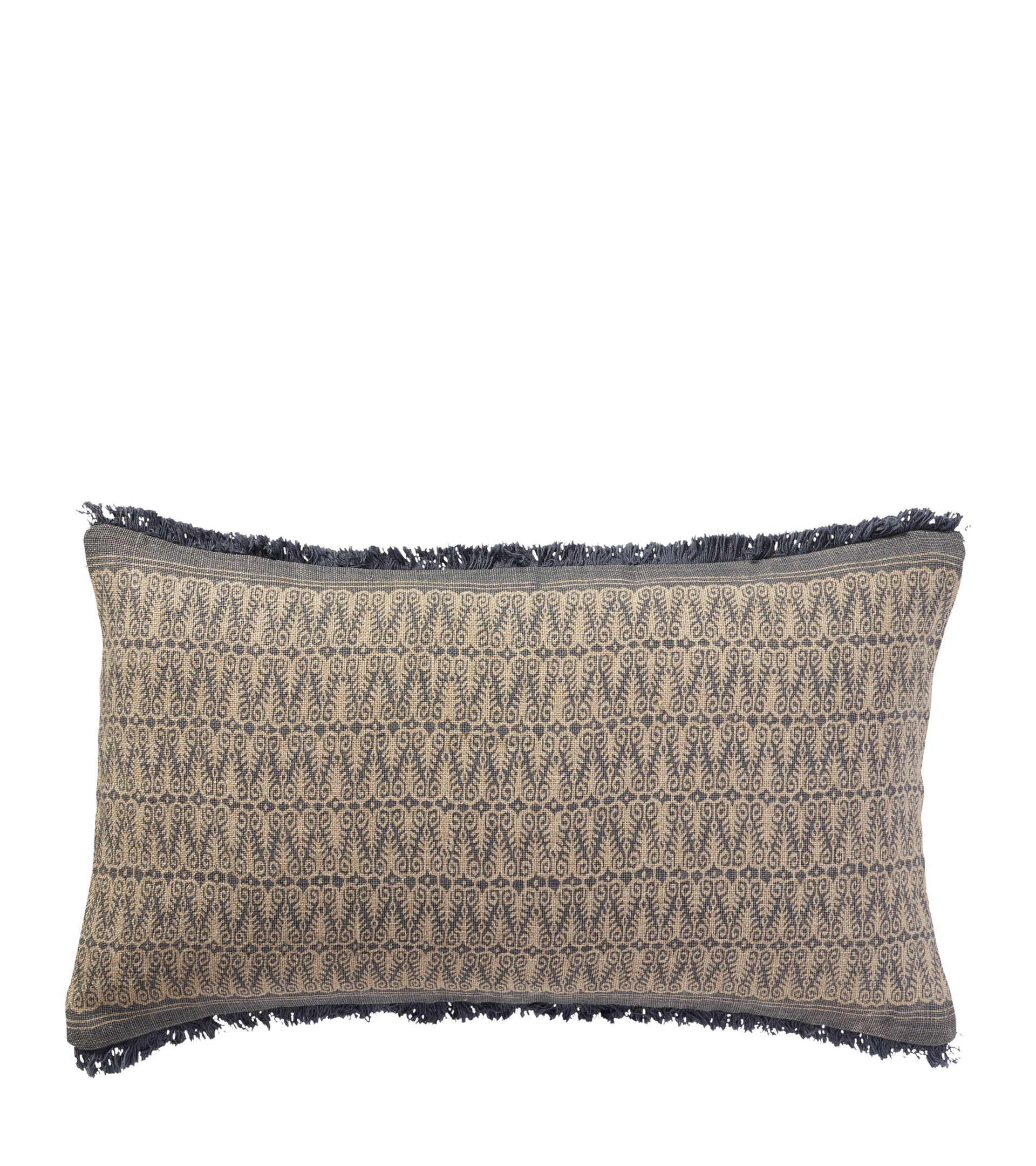 Abetzi Cushion Cover - Natural/Gray | OKA US