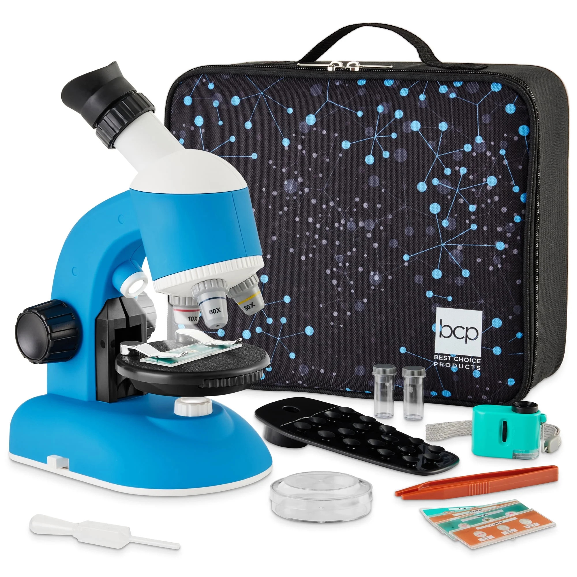 Best Choice Products Kids 30-Piece Microscope STEM Set w/ Carrying Case, Up To 1200x Zoom - Walma... | Walmart (US)
