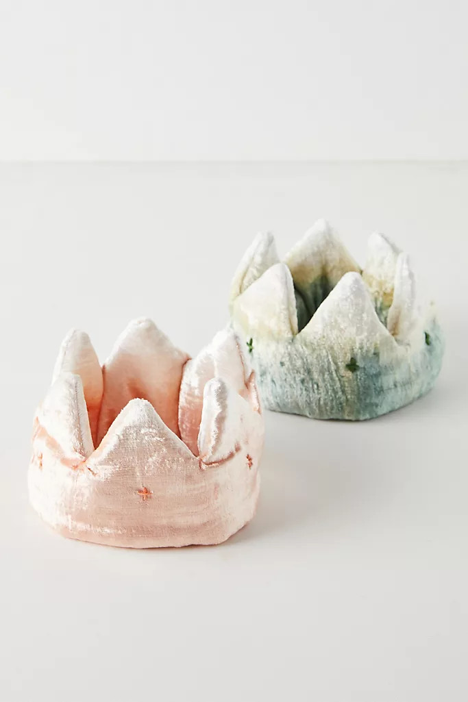 Flower-Dyed Velvet Crown | Anthropologie (US)