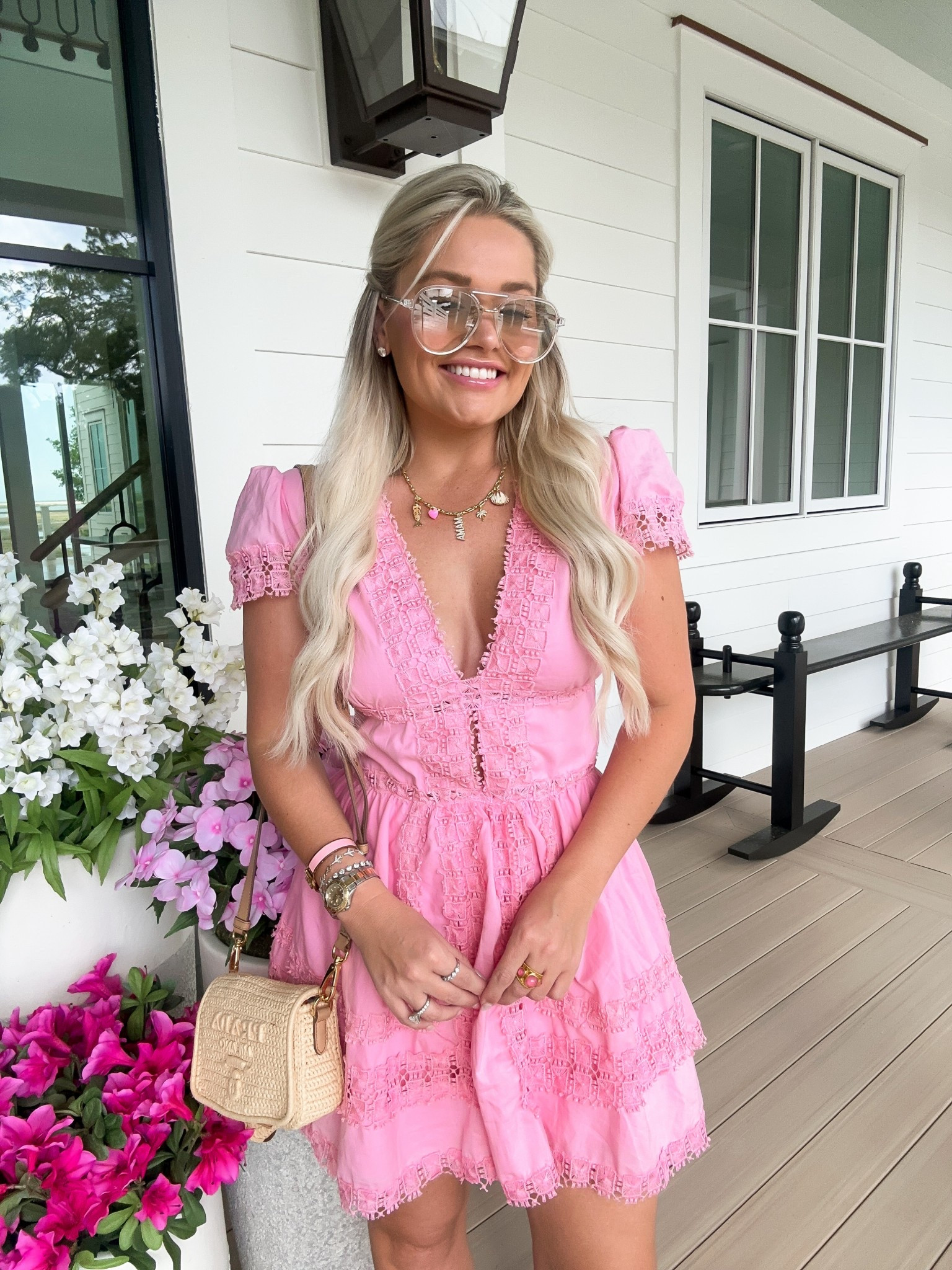 Birthday happy hour style 🩷🌸 love these glasses so much! 

#LTKWedding #LTKTravel