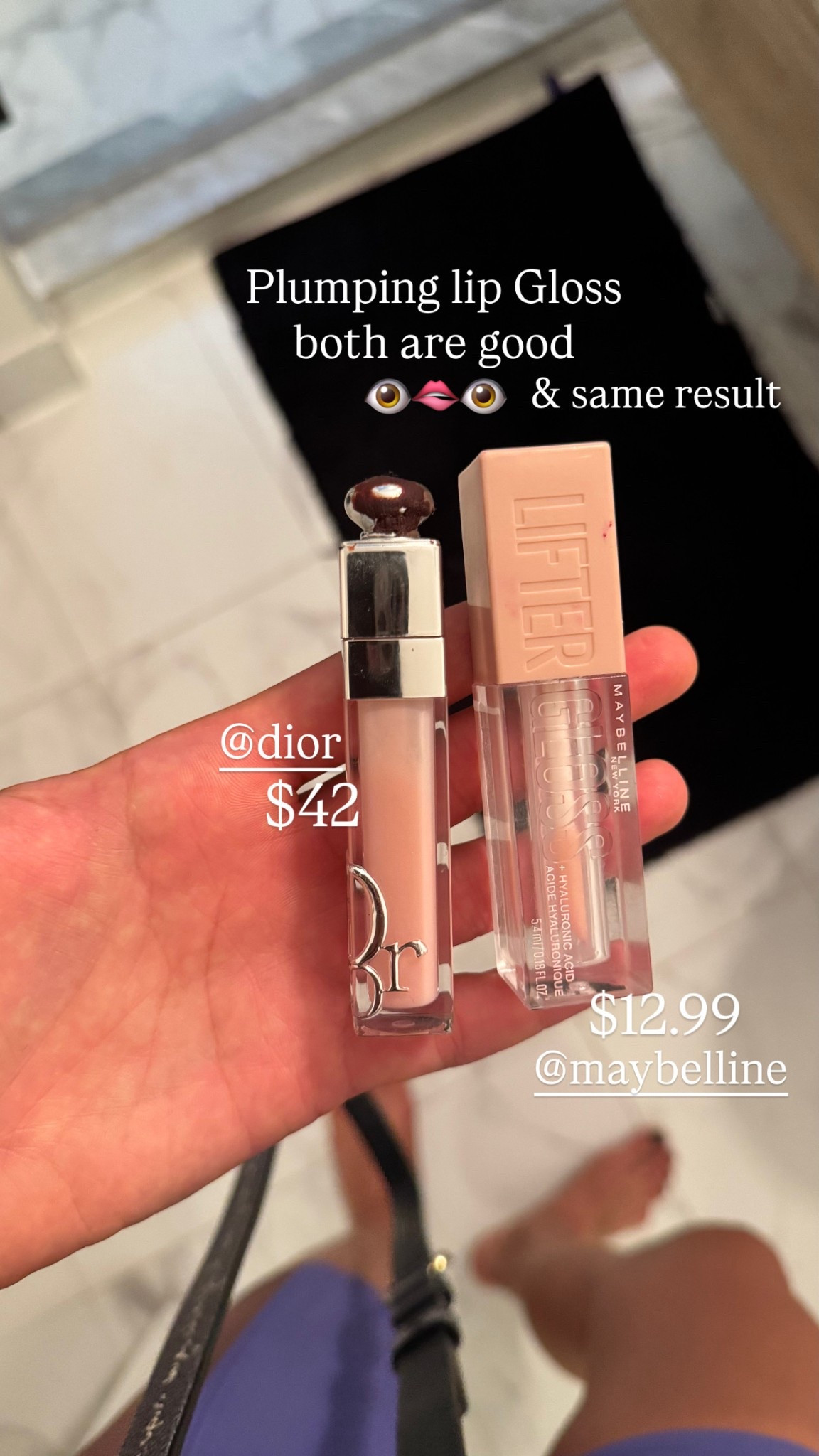 Plumping lip gloss I like both
