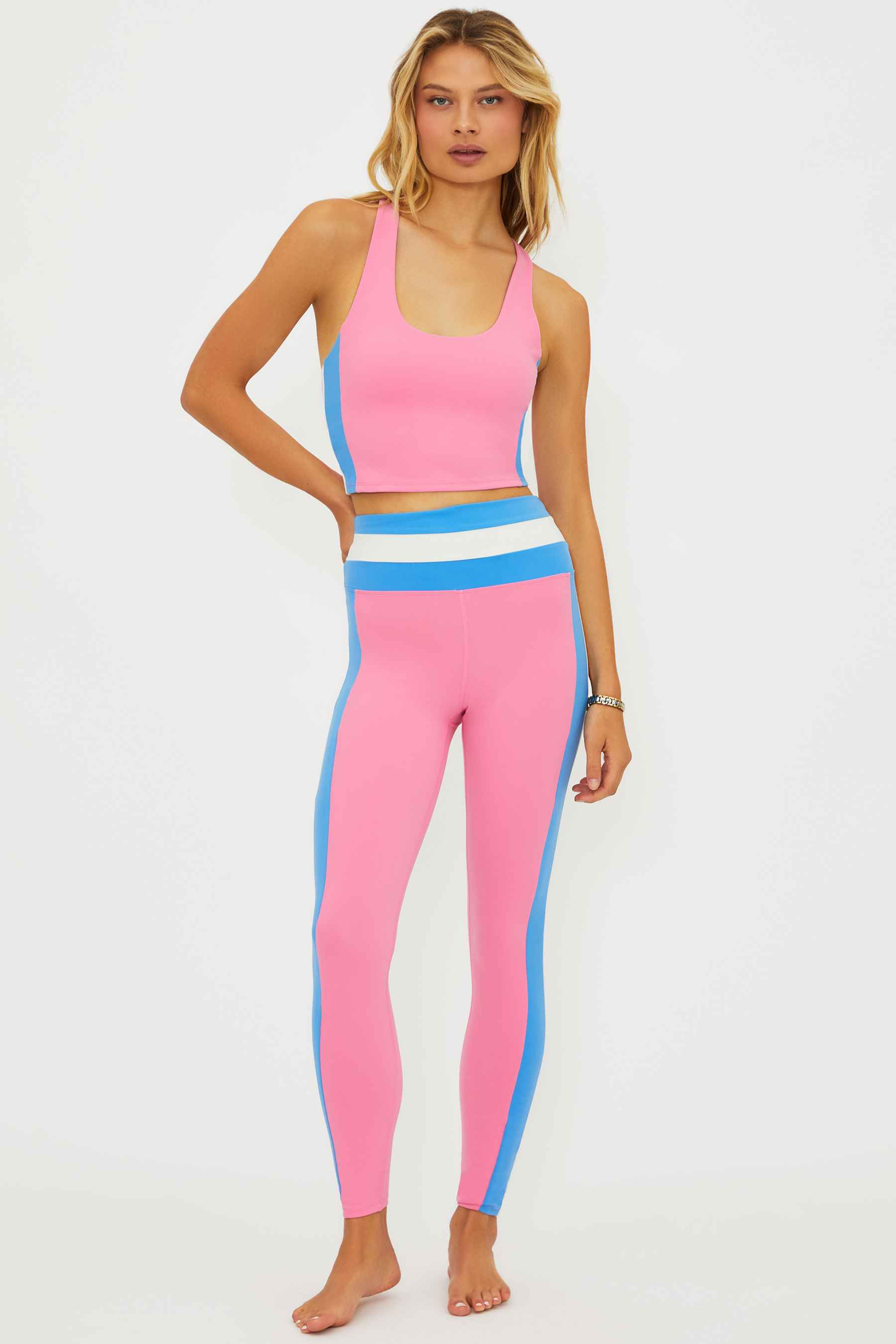 Mariella Legging Cosmos Colorblock Matte | Pink Active Legging | Beach Riot | Beach Riot
