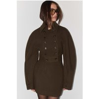 Jemima Cropped Jacket / Chocolate | MESHKI | XS | MESHKI US