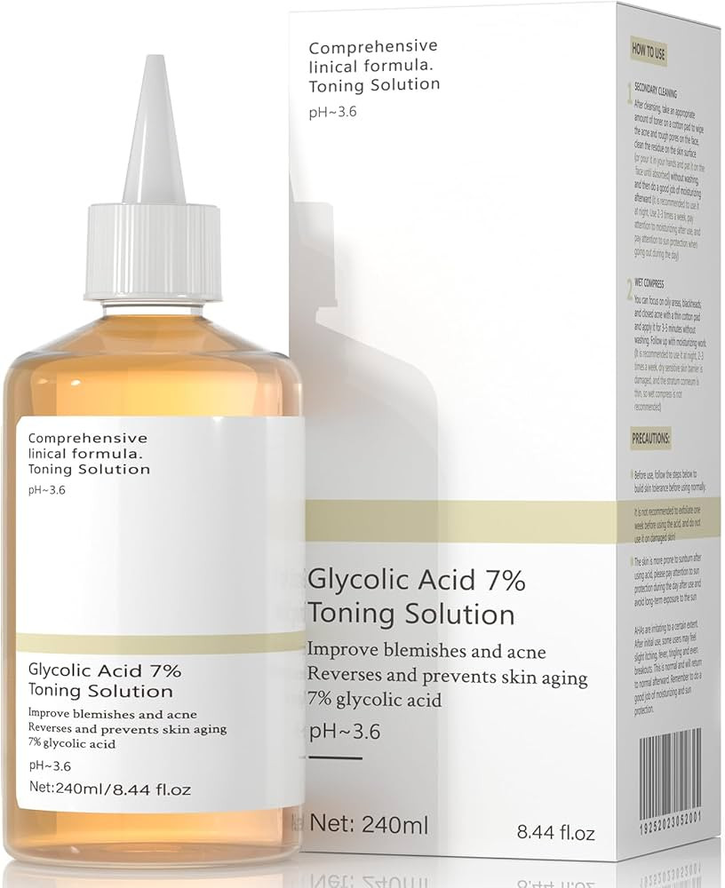 Glycolic Acid 7% Toning: Glycolic Acid Toner Keep The Skin Moist Exfoliate Exfoliating Serum for ... | Amazon (US)