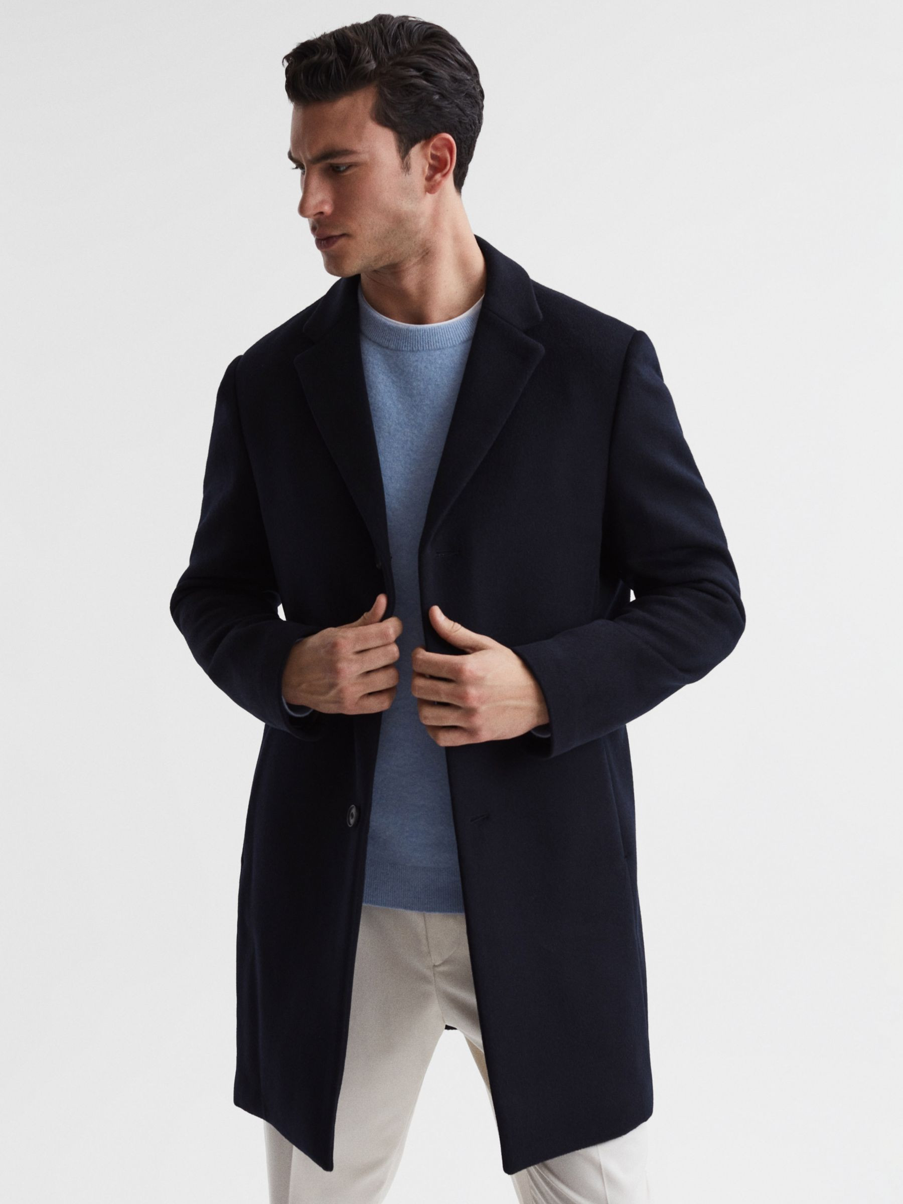 Reiss Gable Wool Epsom Overcoat | John Lewis (UK)