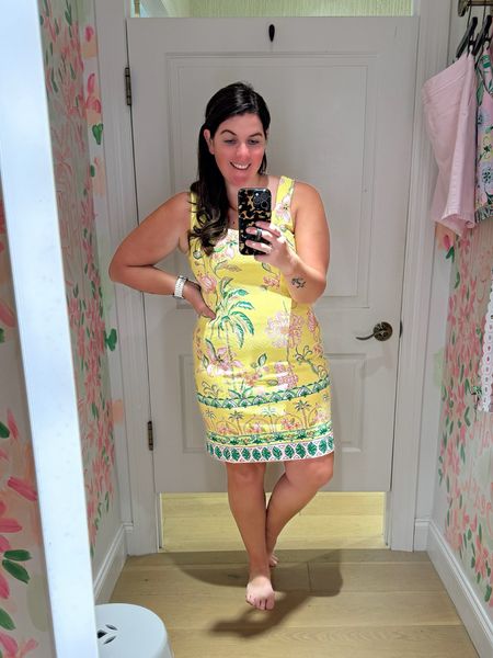 Looking for a classic Lilly shift dress?! This one is not only gorgeous, but it is currently part of the sale! The dress runs TTS, the print is beautiful, it is one that would be perfect to dress up or down. The dress was originally $188 and is it on sale for $141! 

#LTKSaleAlert #LTKStyleTip #LTKMidsize