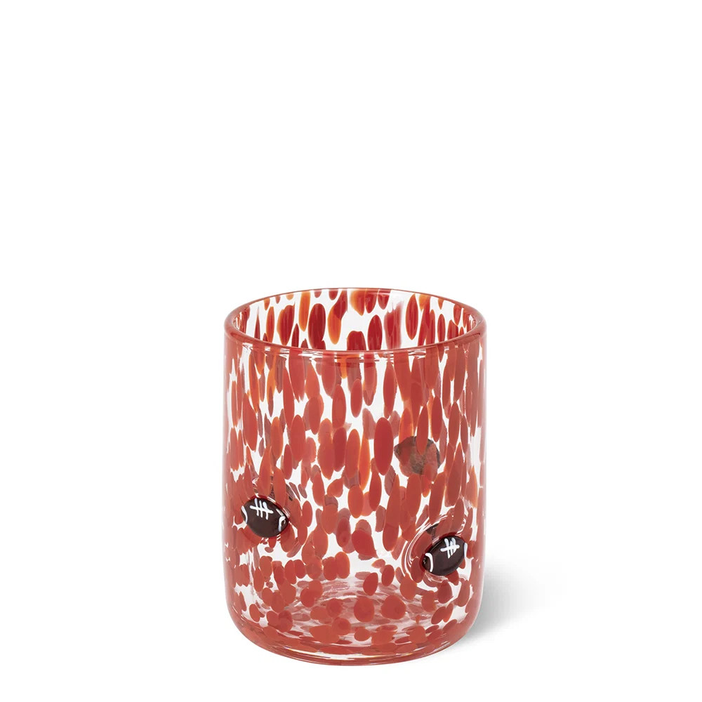 Red Football Charm Glass 17oz | Swig Life