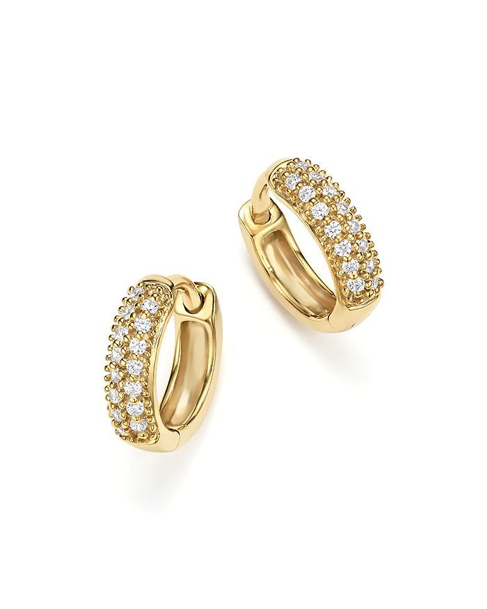 Diamond Mini Hoop Earrings in 14K Yellow Gold, .15 ct. t.w. - 100% Exclusive | Bloomingdale's (US)